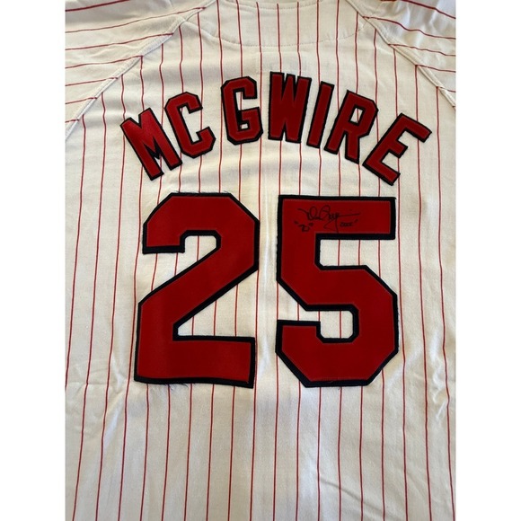 Vintage St. Louis Cardinals Mark McGwire #25 Jersey Certified Authentic - Picture 14 of 14